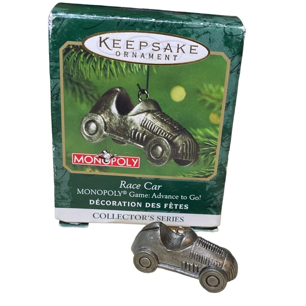 Hallmark Monopoly Race Car Pewter 2001 2nd in Series